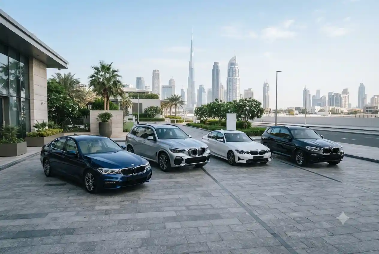 Selection of BMW used cars available for sale in the UAE