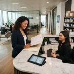 Professional reviewing business address documentation for company registration