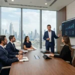 Business consultant advising a UAE company on growth strategy and business planning