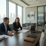 Business contract lawyer reviewing commercial agreements for a UAE company