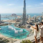 Dubai attractions including Burj Khalifa, Dubai Marina, Palm Jumeirah, and Dubai Frame