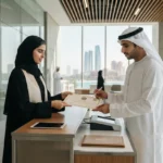Graduate submitting academic certificates for attestation in the UAE