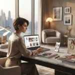 Fashion enthusiast following celebrity fashion commentary and style trends online