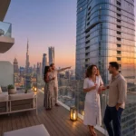 Nema Residence luxury apartments building in Dubai skyline