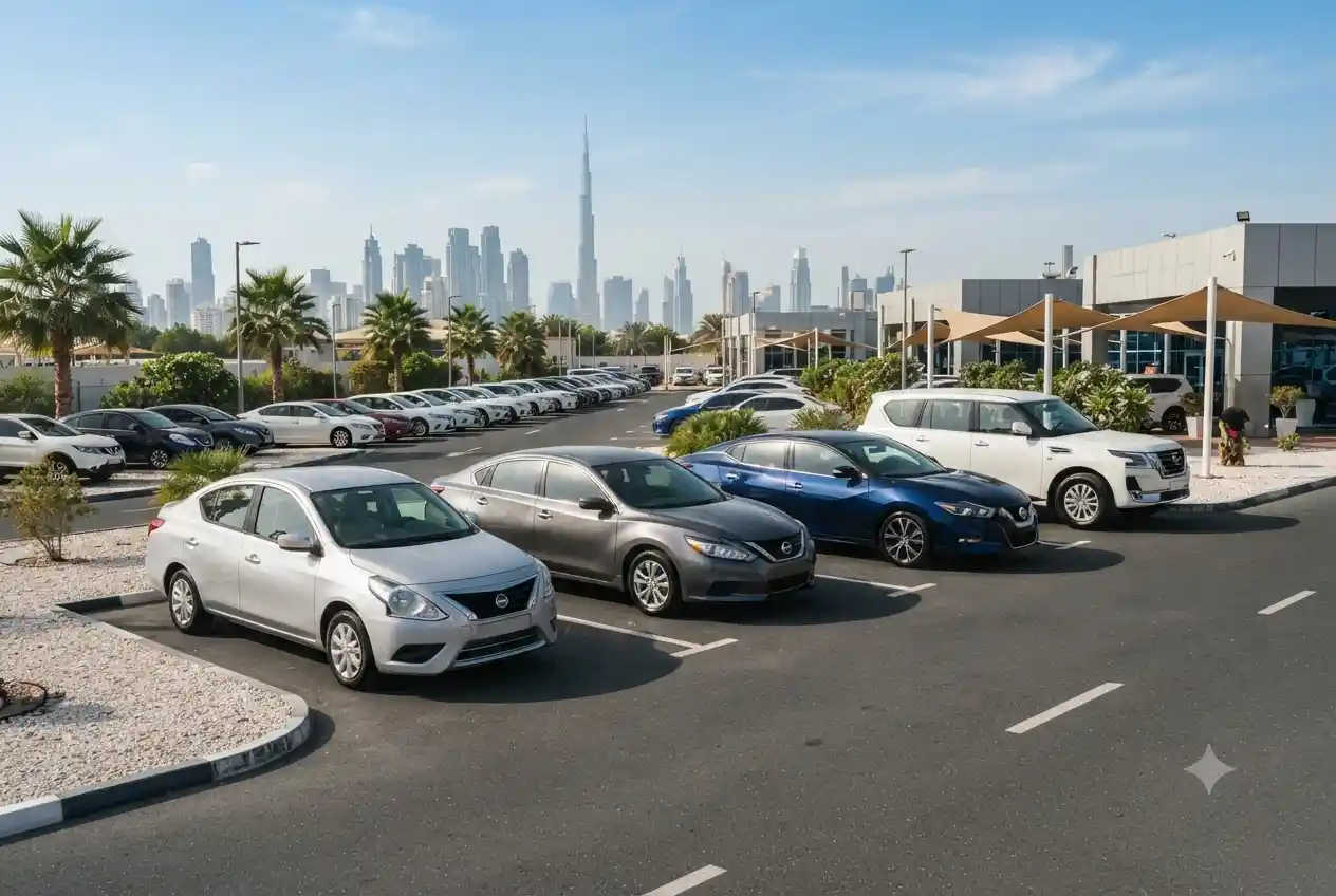 Selection of Nissan used cars available for sale in the UAE