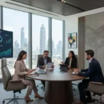 Small business owner receiving professional accounting, legal, and business support services