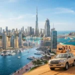 Top attractions in Dubai including Burj Khalifa, Dubai Marina, and Dubai Fountain