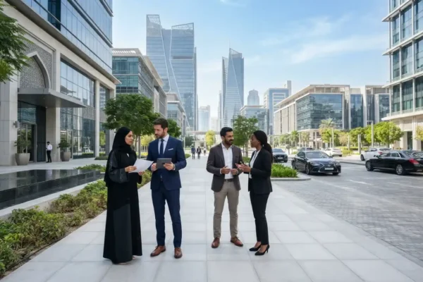 Abu Dhabi free zone company formation and modern business district