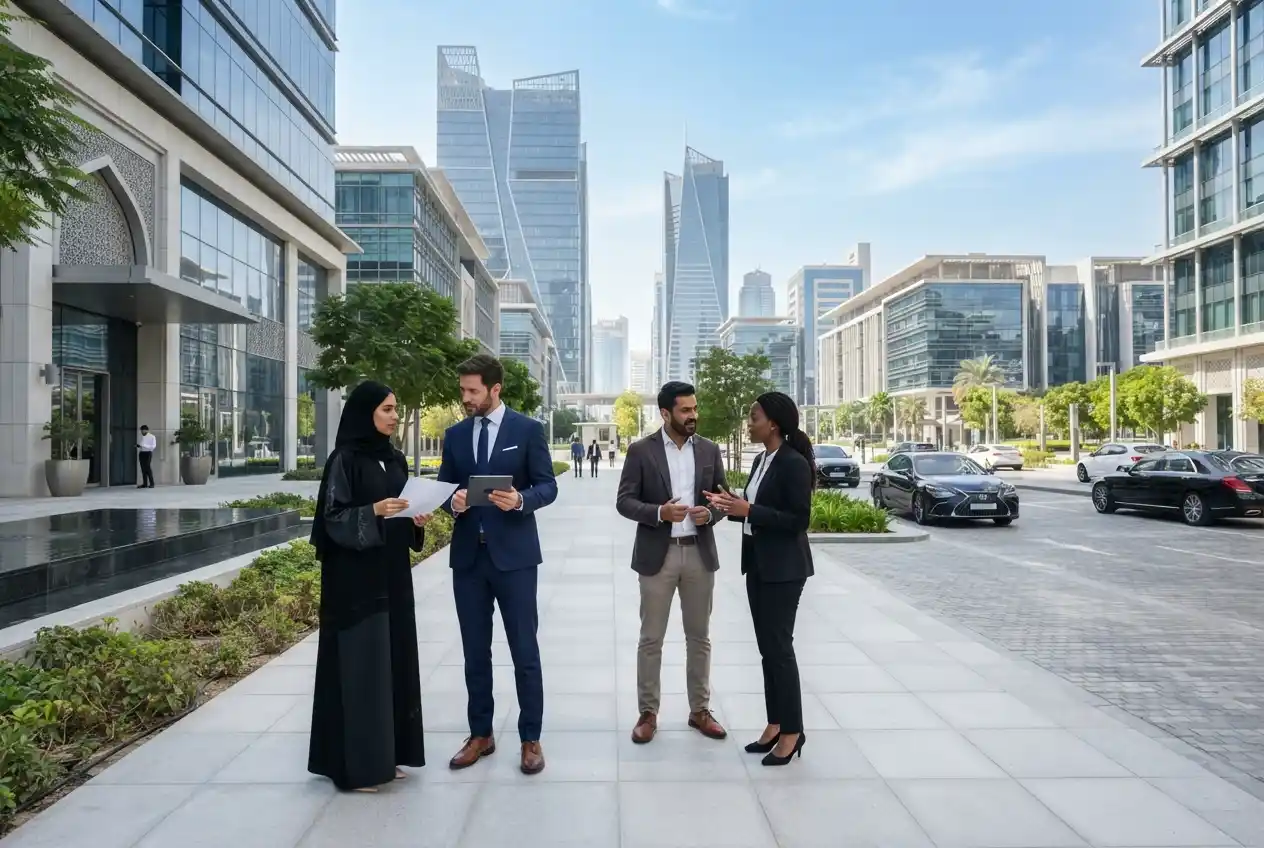 Abu Dhabi free zone company formation and modern business district