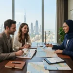 UAE travel planning with Dubai skyline and tourism services