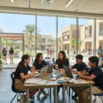 Students studying at an American curriculum school in the UAE