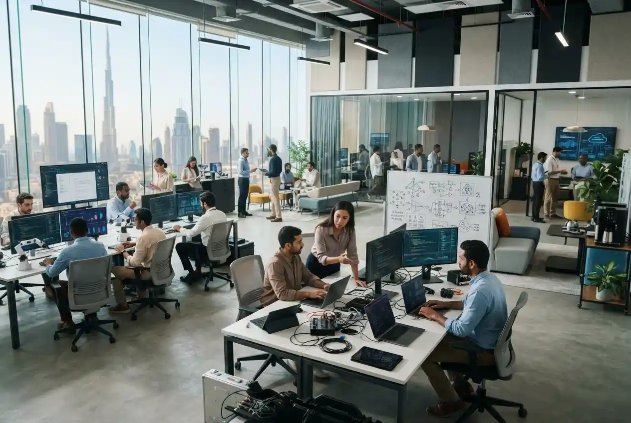 Atom Technologies concept showing innovative digital solutions in the UAE