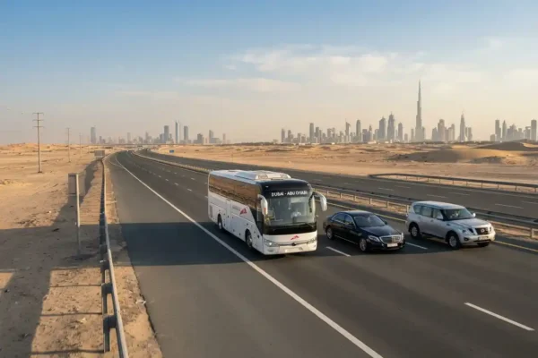 Dubai to Abu Dhabi intercity travel by road