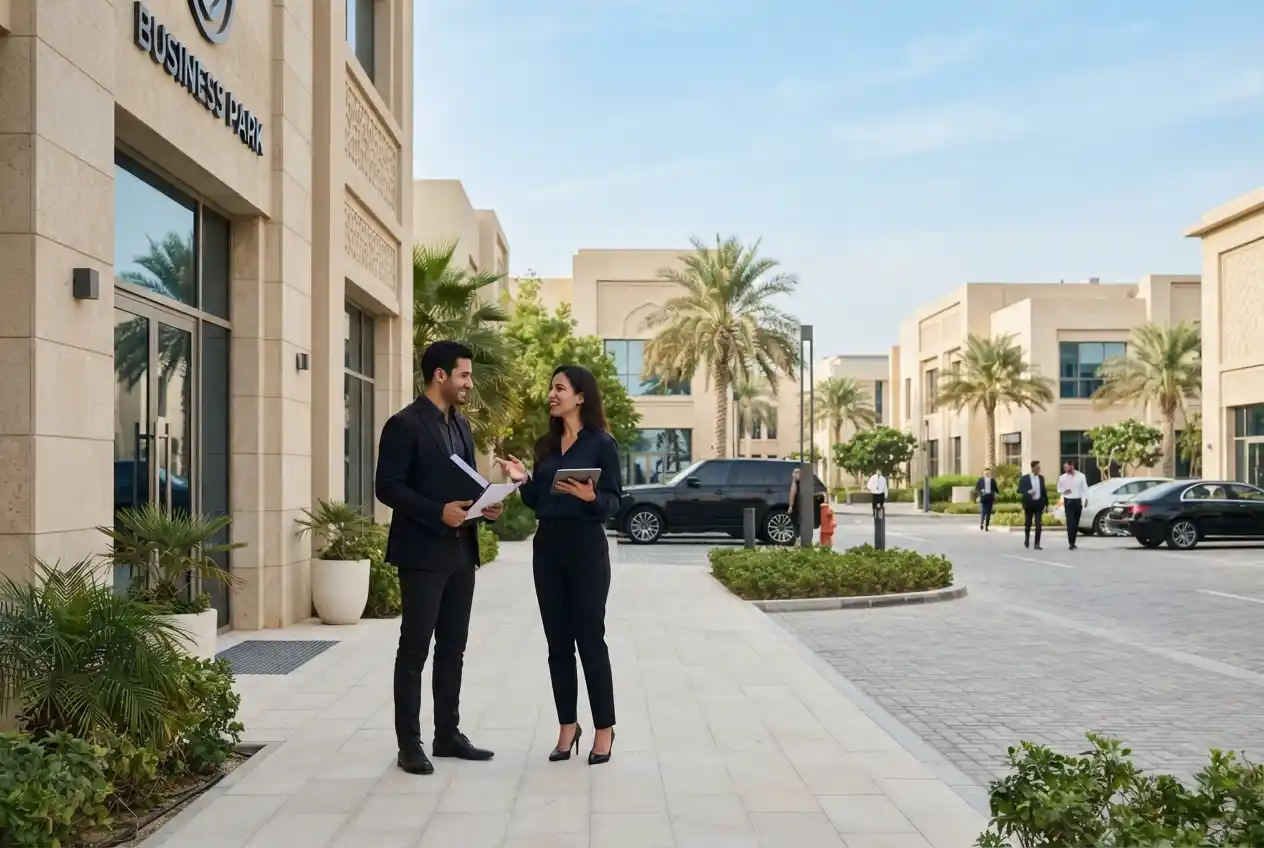 Business setup in Umm Al Quwain with modern commercial offices