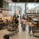 Modern community supermarket serving residents in a Dubai residential neighborhood.