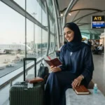UAE resident preparing for international travel at Dubai airport