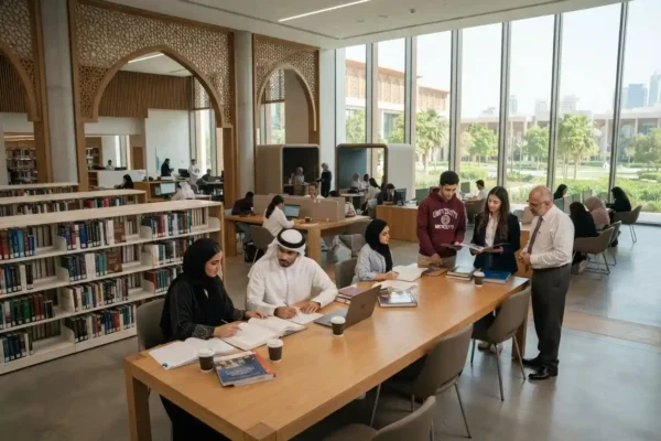 Students studying for education degrees at a UAE university