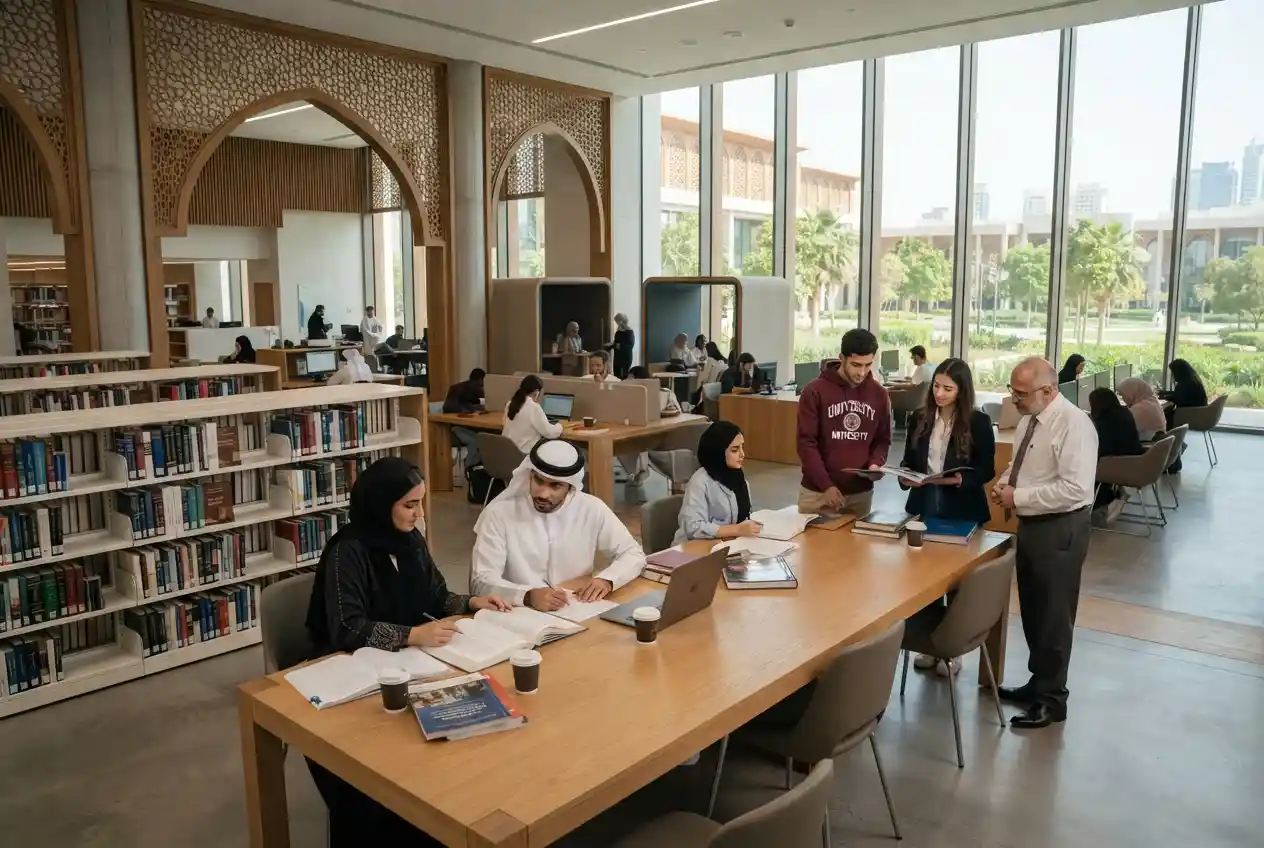 Students studying for education degrees at a UAE university