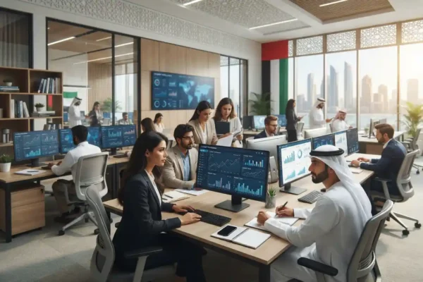 Education researchers analysing UAE education statistics and data