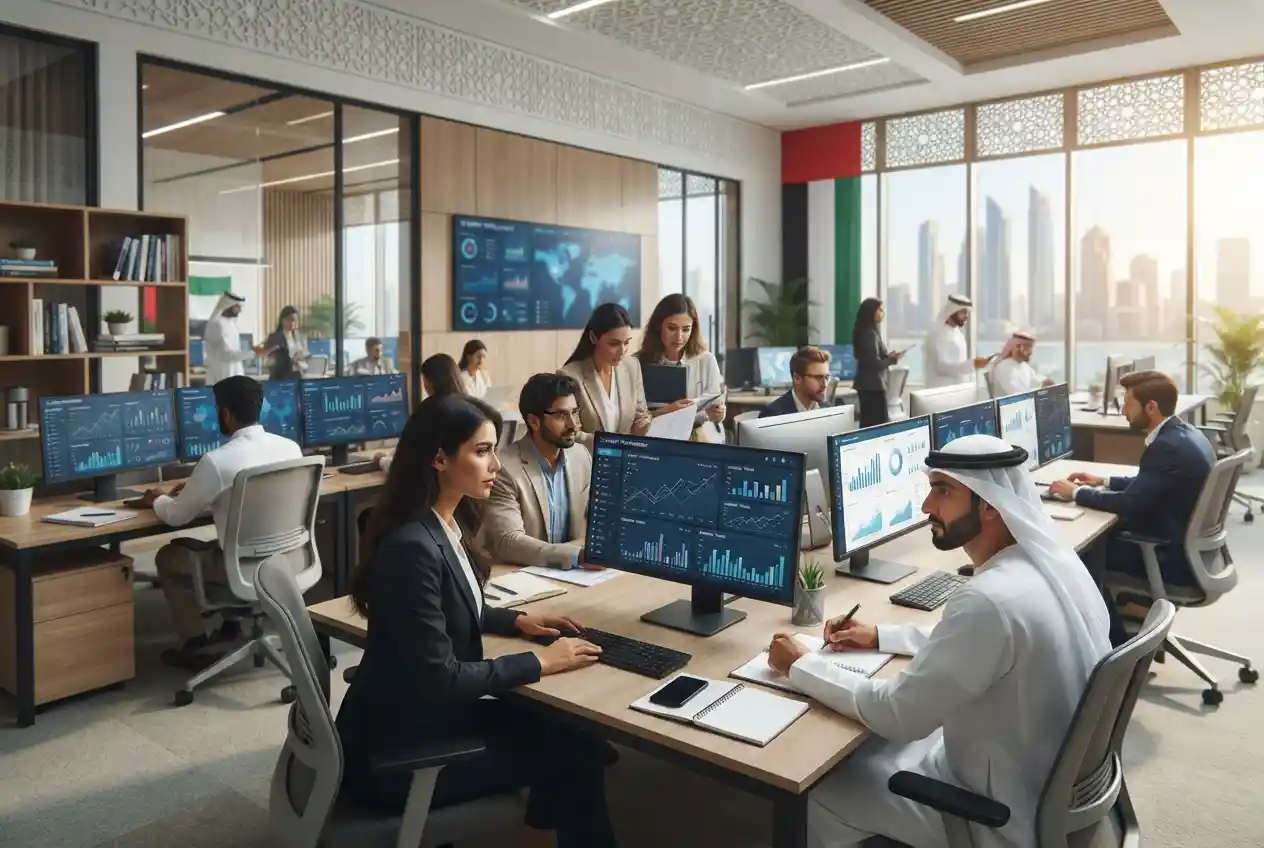 Education researchers analysing UAE education statistics and data