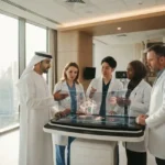 Global healthcare professionals and medical technology in the UAE