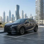 Modern used hybrid SUV parked in Dubai representing the hybrid used car market in the UAE