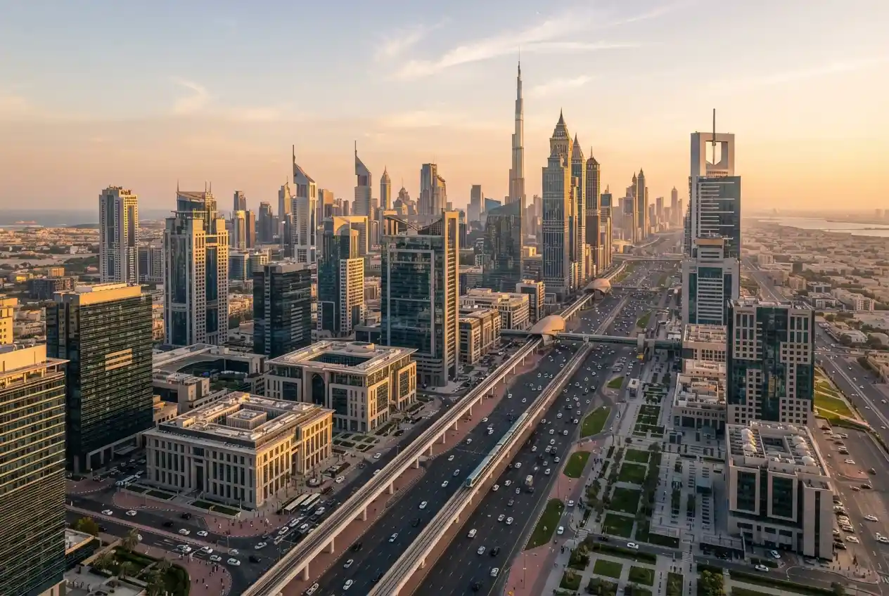 JLL Dubai real estate and modern commercial property skyline