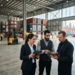 Logistics professionals coordinating freight and cargo services in Dubai