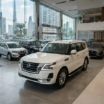 Nissan pre-owned cars at a UAE certified used car showroom