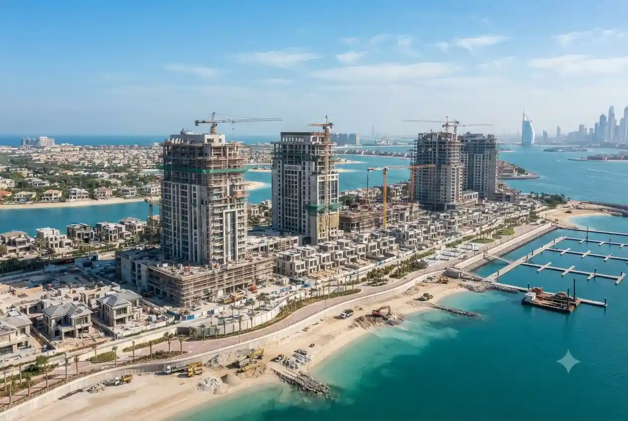 Luxury off-plan waterfront residences on Palm Jumeirah in Dubai.