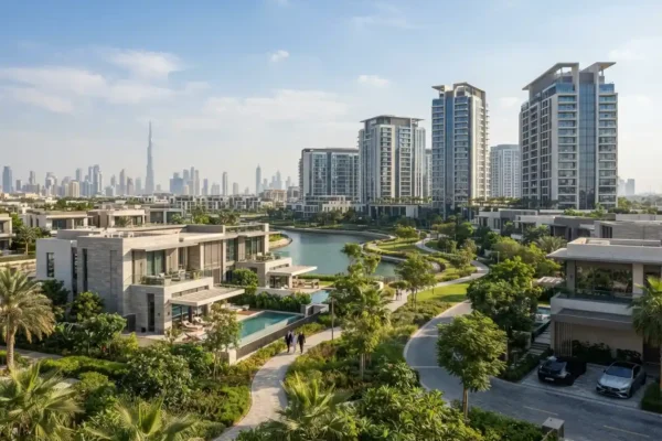 Modern Dubai properties representing PSI real estate services