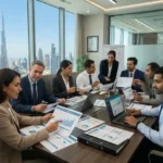 Quality management professionals reviewing processes in a Dubai office