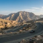 Jebel Jais mountain landscape in Ras Al Khaimah