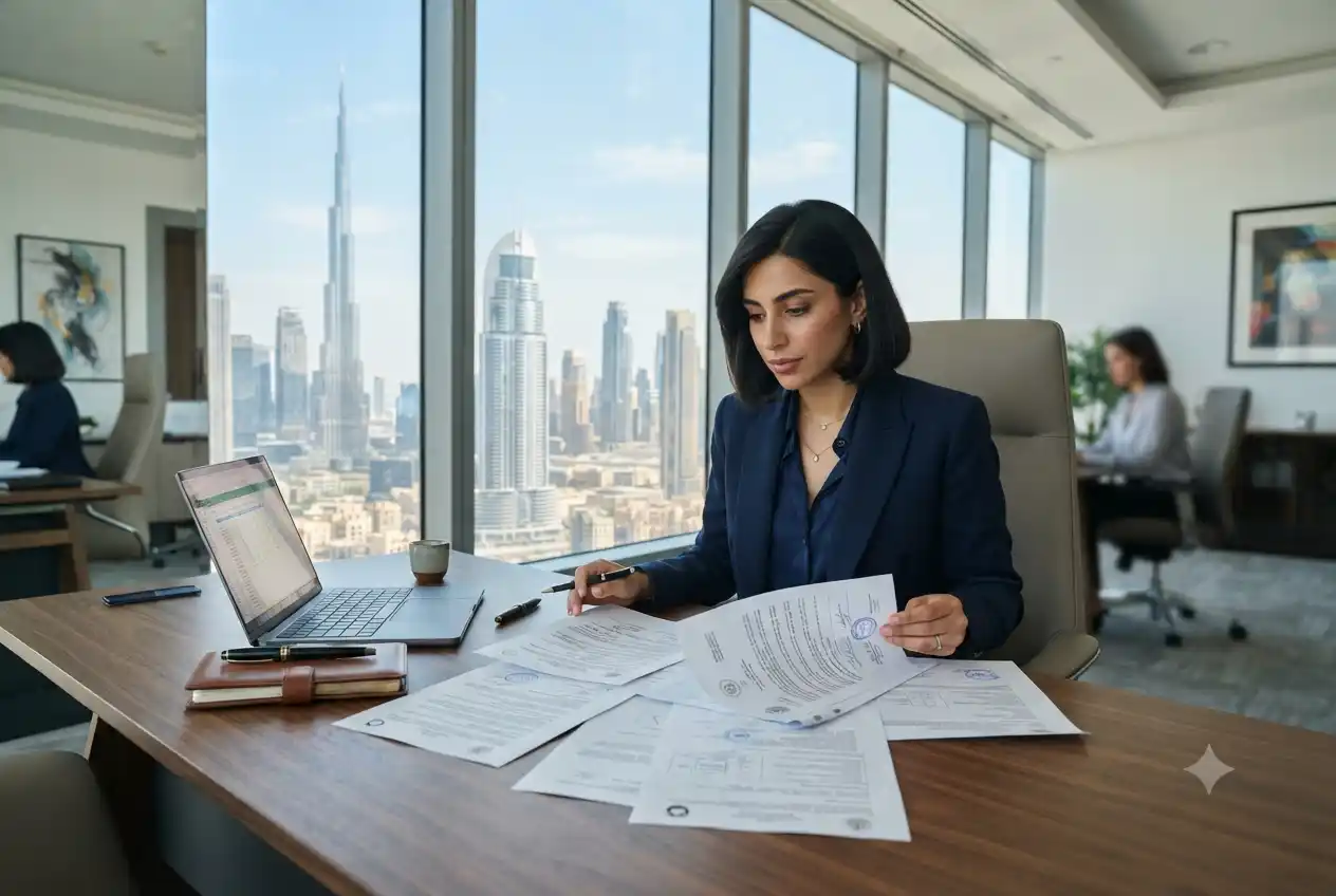 Professional obtaining a real estate license in Dubai