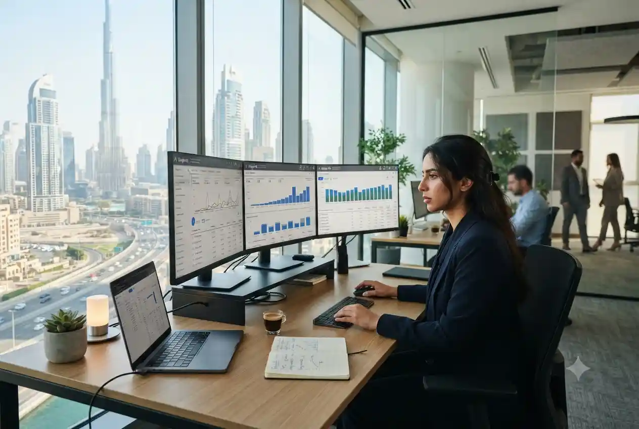 Digital marketing specialist managing search engine marketing campaigns in Dubai