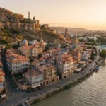 Tbilisi Old Town and Narikala Fortress in Georgia
