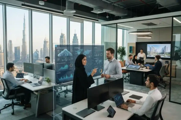 TouchWorld Technology concept with interactive digital systems in UAE