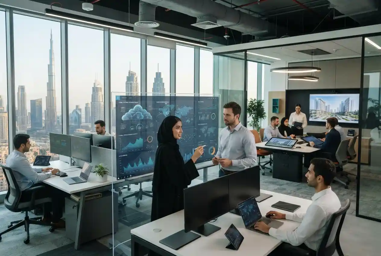 TouchWorld Technology concept with interactive digital systems in UAE