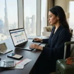 UAE traveler reviewing travel insurance prices and coverage costs