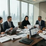 UAE compliance professionals reviewing regulatory and KYC documents
