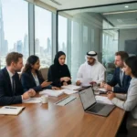 UAE business professionals reviewing and managing commercial contracts
